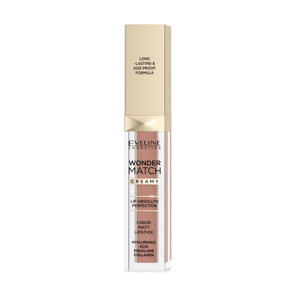 Матова рідка помада для губ Eveline Cosmetics Wonder Match Creamy Liquid Matt Lipstick 11 Milky Nude, 6.8 мл